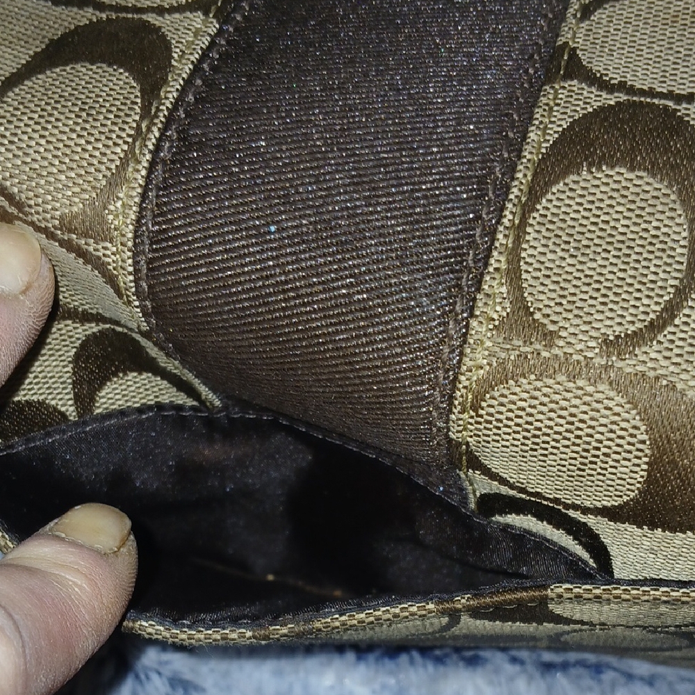 Coach Brown Monogram Pocket Wallet - Picture 10 of 10